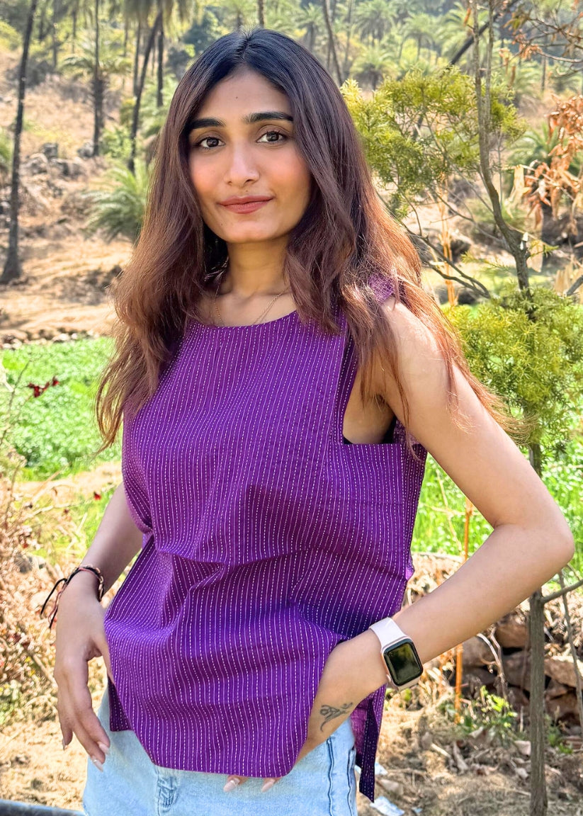 Purple Sleeveless Top