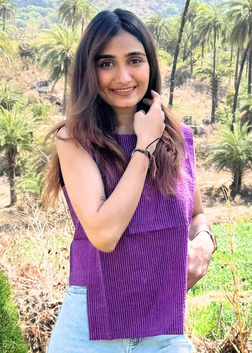 Purple Sleeveless Top
