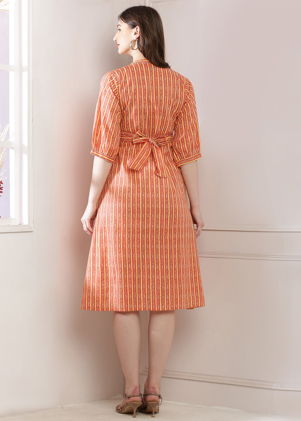 A-Line Dress With A Corset Design And Belt, Perfect For A Stylish Look