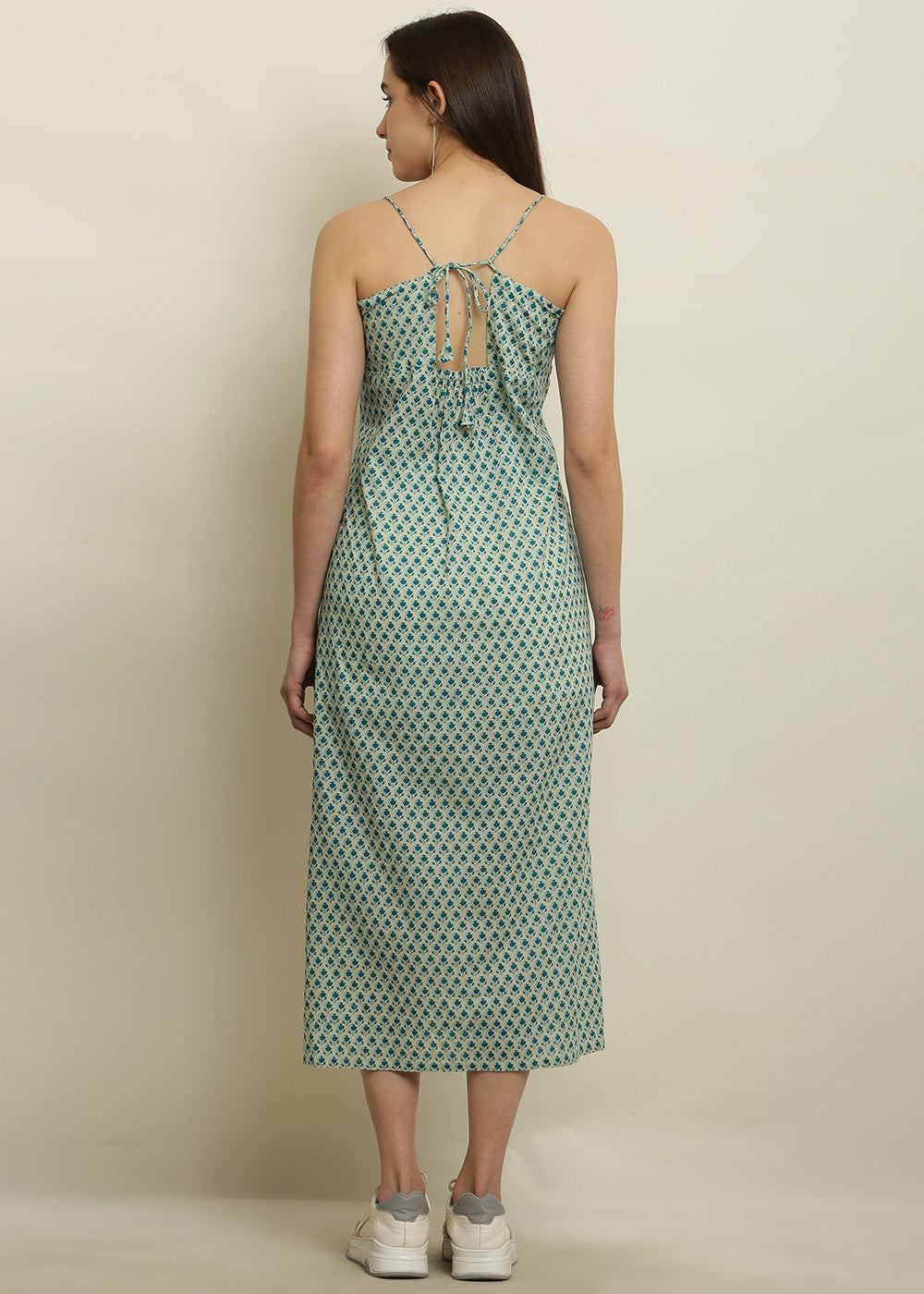 Noodle Strap Front Slit Dress