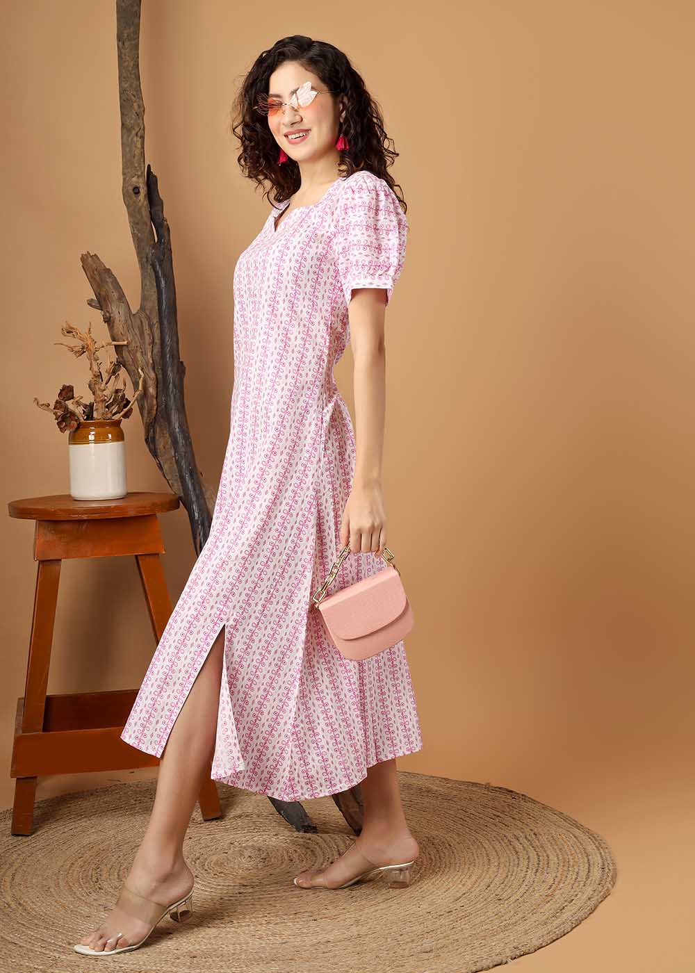 A-Line Dress With Front Slit