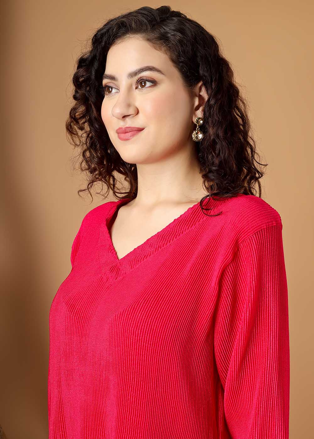 Pink Pleated Co-Ords Set