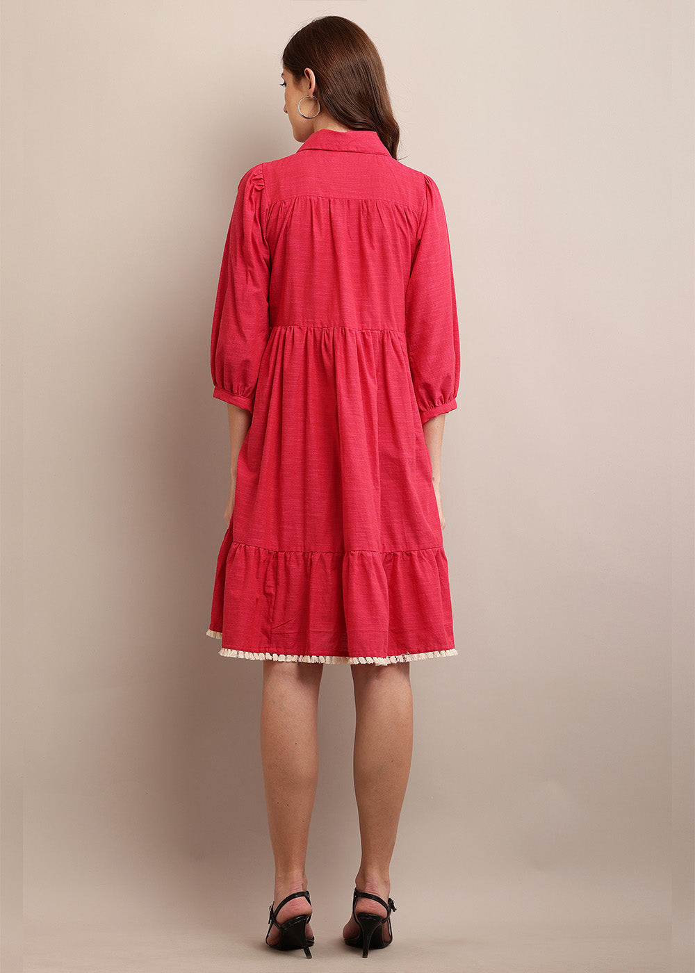 Absolute Pink Tiered Dress