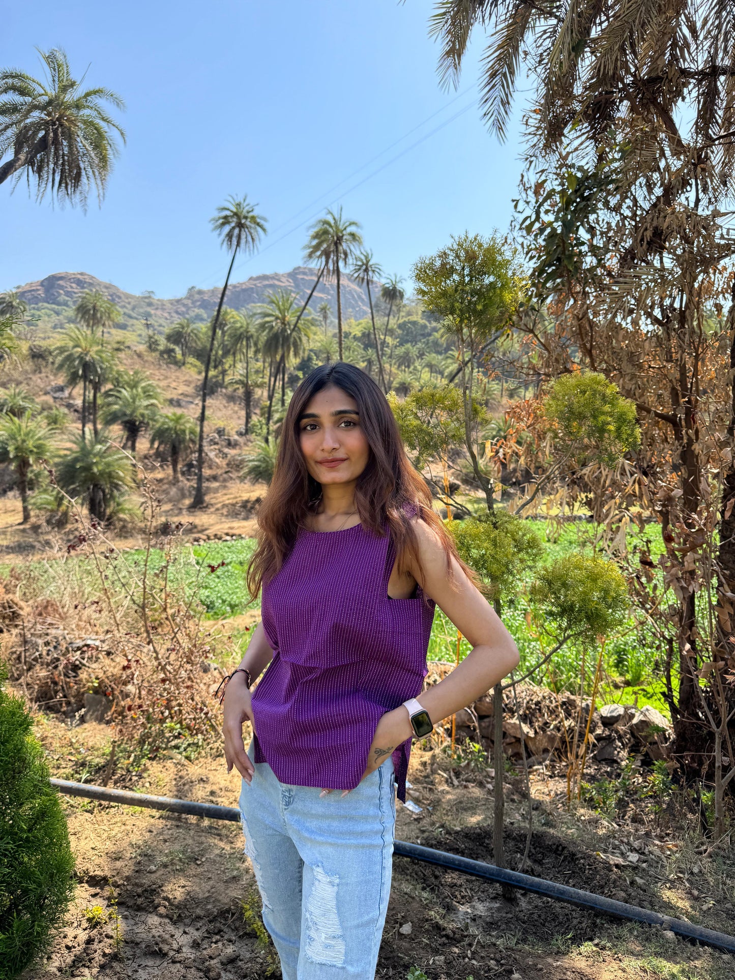 Purple Sleeveless Top