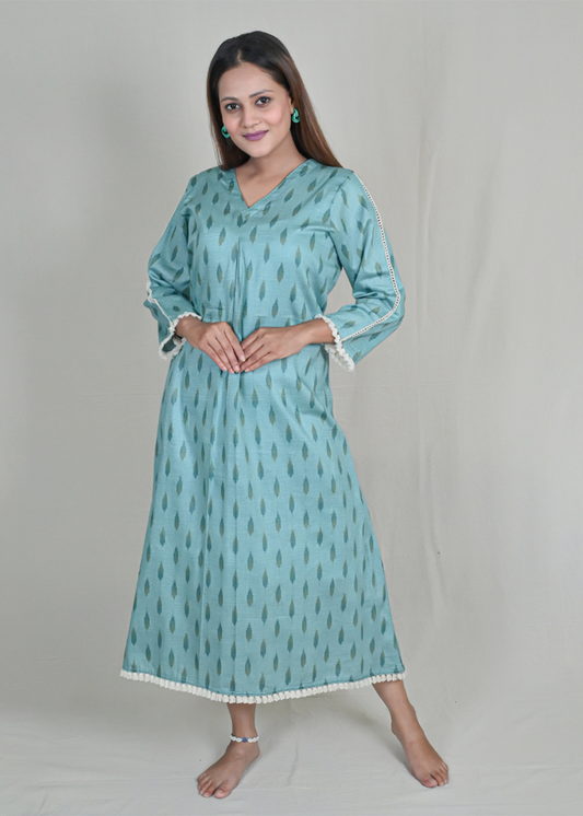 Sea Sage Green A-Line Dress