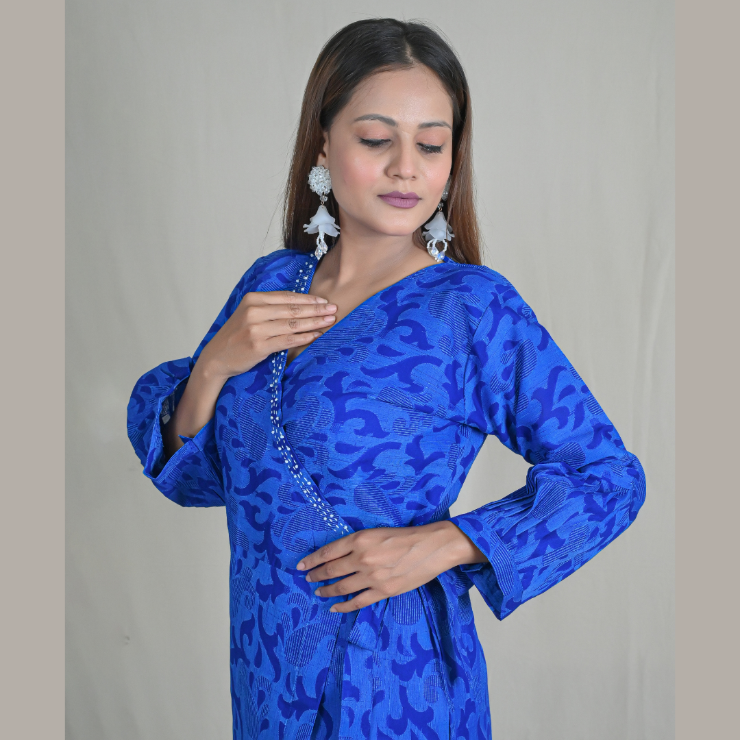 Open top wrap dress