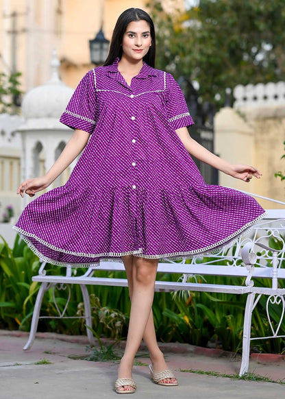 Blissful Grandeur Purple Dress With Pocket
