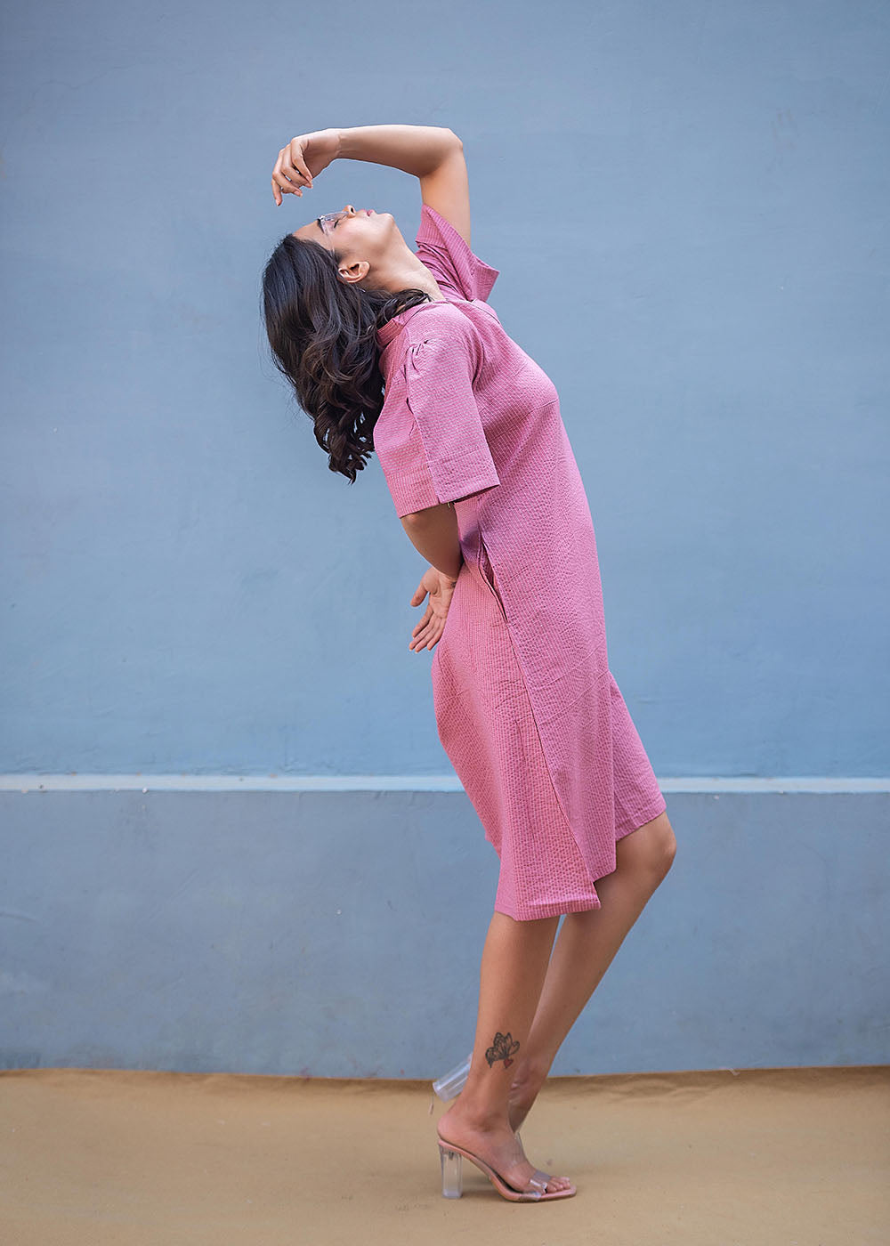 Pink Loose Fit Dress