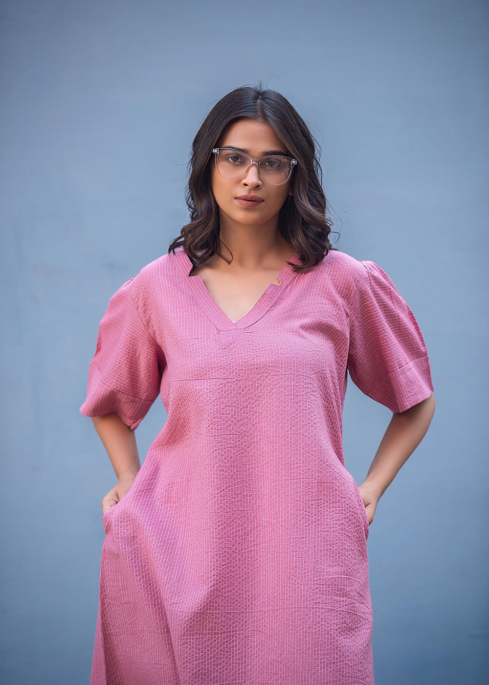 Pink Loose Fit Dress