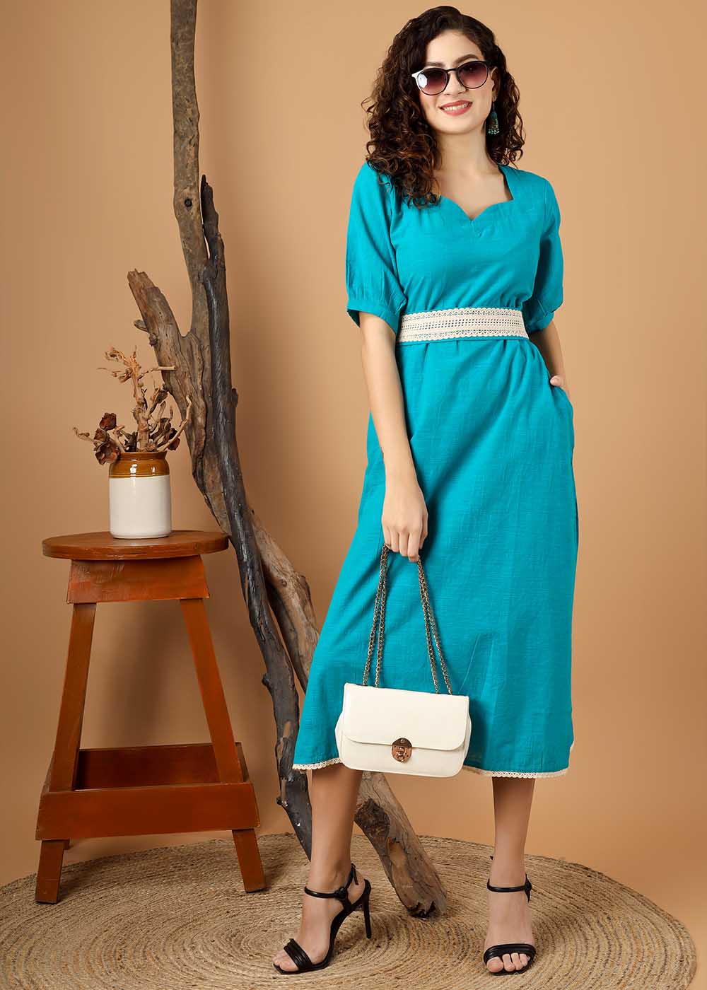 Sheath Dress With Belt