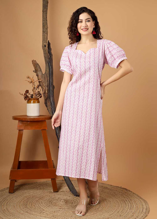 A-Line Dress With Front Slit