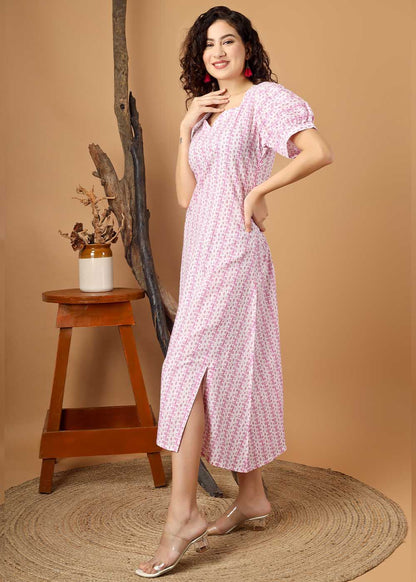 A-Line Dress With Front Slit