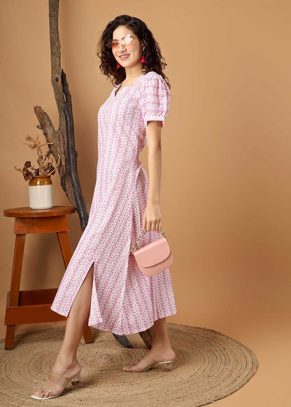 A-Line Dress With Front Slit