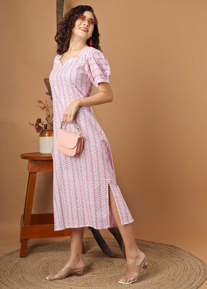 A-Line Dress With Front Slit