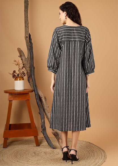 Beautifully Play With Stripe Dress