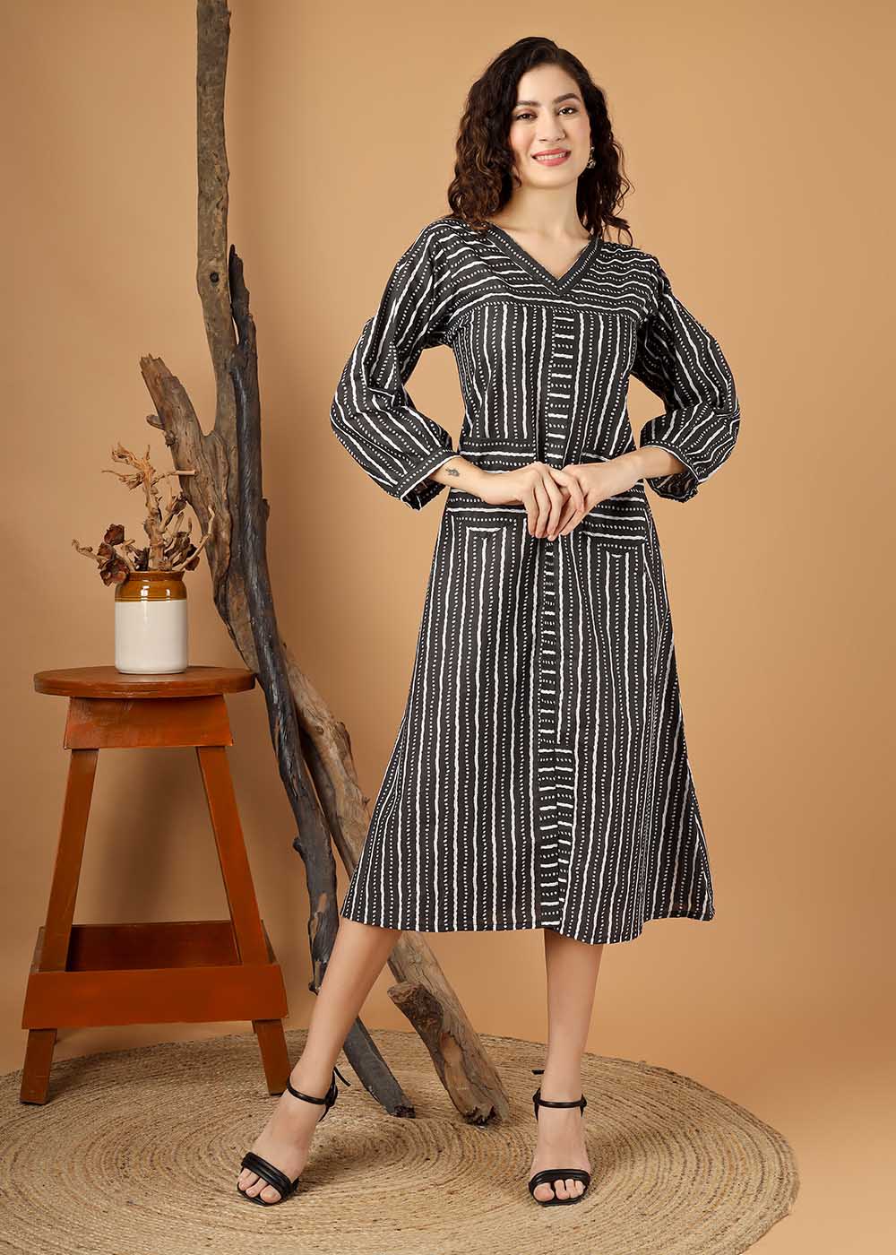 Beautifully Play With Stripe Dress