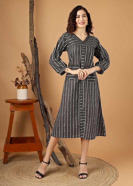 Beautifully Play With Stripe Dress