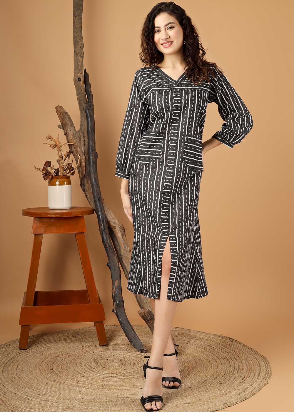 Beautifully Play With Stripe Dress