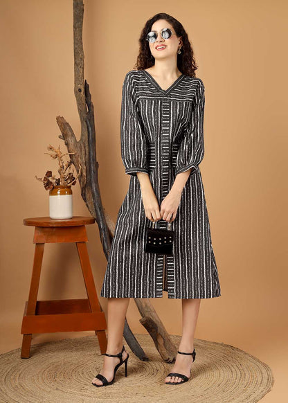 Beautifully Play With Stripe Dress
