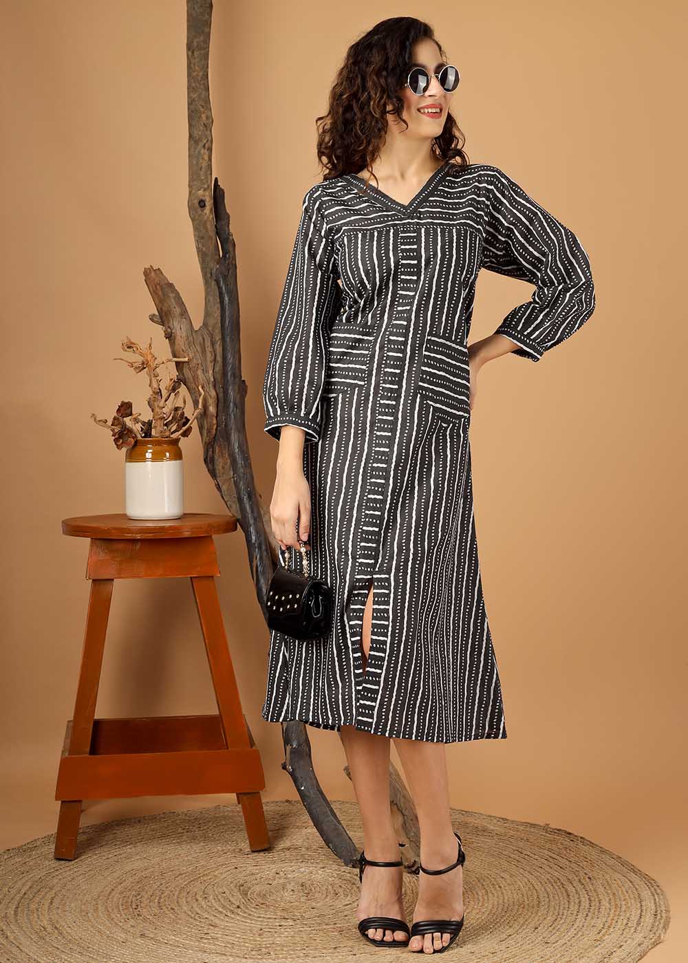 Beautifully Play With Stripe Dress